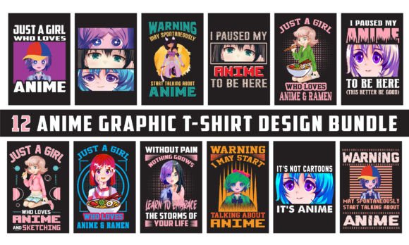 Anime Graphic T Shirt Design Bundle: Your All-in-One Creative Toolkit