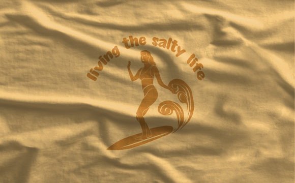 Capturing the Coast: Vintage Illustration Tee Graphic Surfing