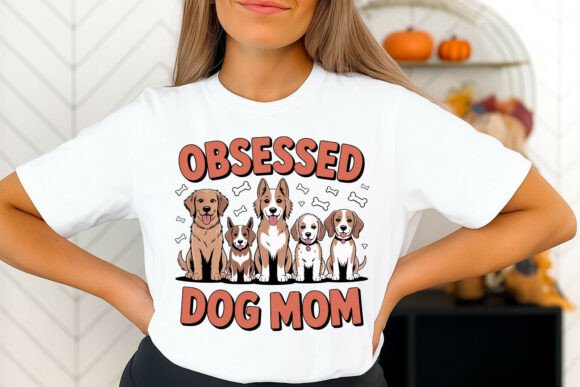 Dog Mom Graphic with Five Dog Breeds: A Designer's Guide