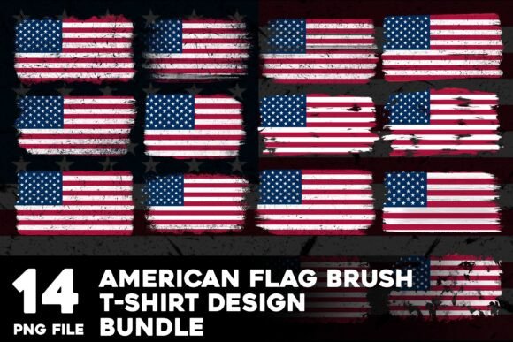 Grunge American Flag Graphic Bundle: Bold & Patriotic
