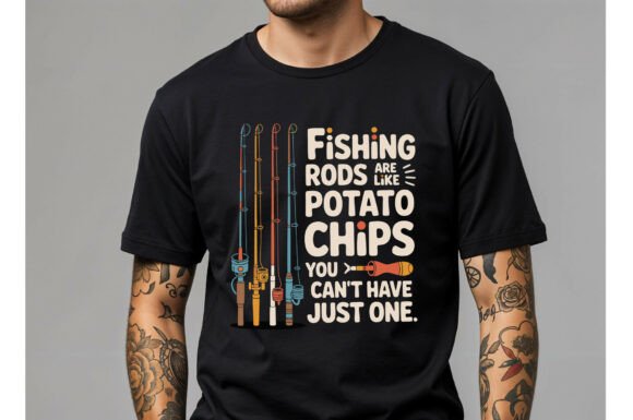 Reel in the Laughs: Using the Fishing Rods Like Potato Chips Graphic