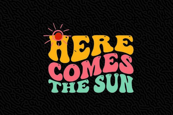 Sun-Kissed Design: Using Summer Sun Abstract Groovy Graphic