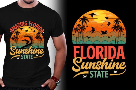 Sunset T-Shirt Design Graphic: Retro Appeal for Modern Creators